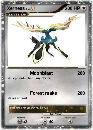 Pok mon Xerneas 574 574 Moonblast My Pokemon Card