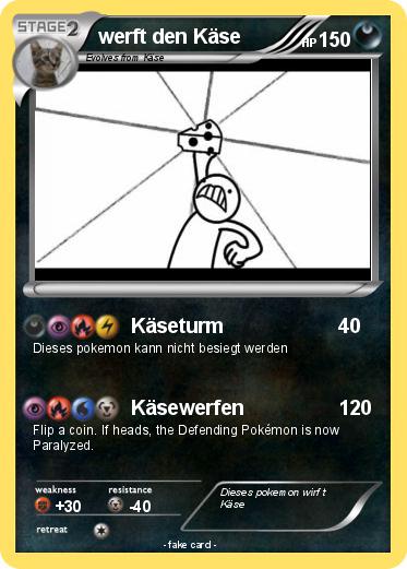 Pokemon werft den Käse
