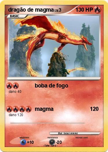 Pokemon dragão de magma