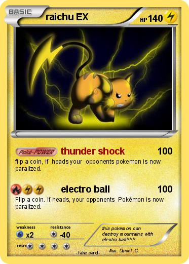 Pokemon raichu EX