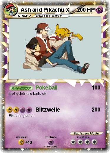 Pokemon Ash and Pikachu X