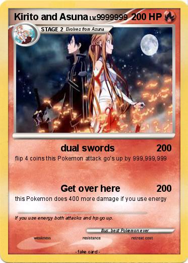 Pokemon Kirito and Asuna