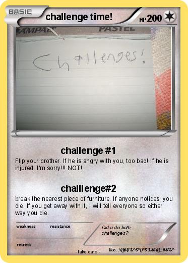 Pokemon challenge time!