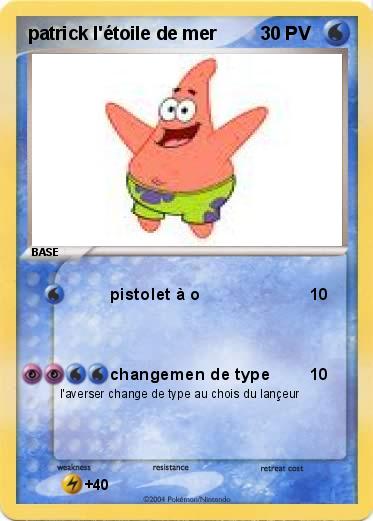 Pokemon patrick l'étoile de mer