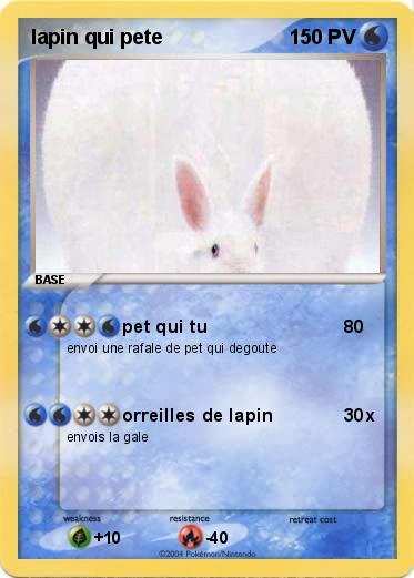 Pokemon lapin qui pete