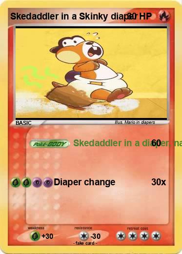 Pokemon Skedaddler in a Skinky diaper