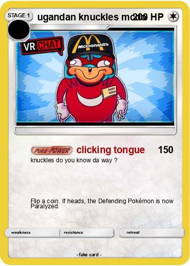 Pokemon ugandan knuckles mcdo