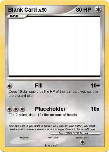 Pokemon Blank Card