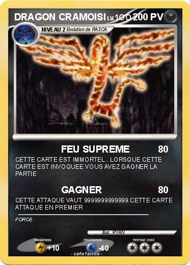Pokemon DRAGON CRAMOISI