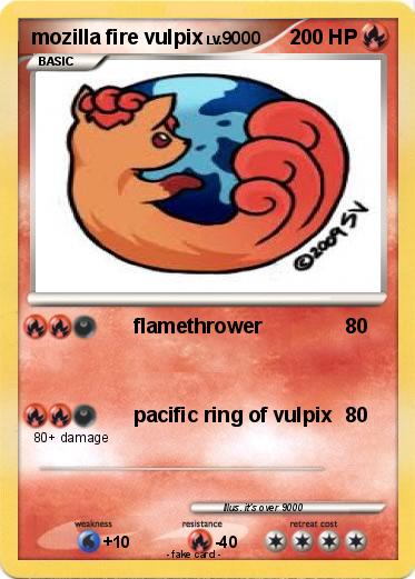 Pokemon mozilla fire vulpix