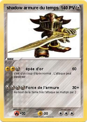 Pokemon shadow armure du temps 