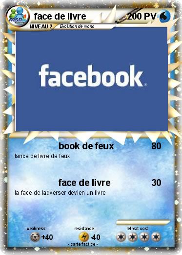 Pokemon face de livre