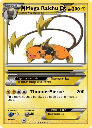 Pokemon Mega Raichu Ex