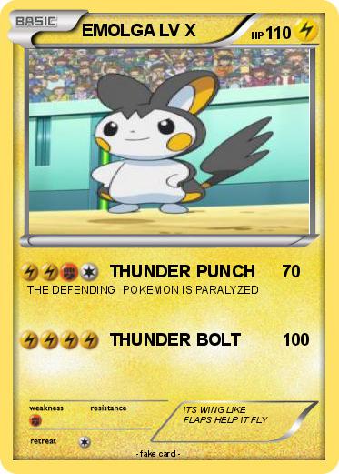 Pokemon EMOLGA LV X