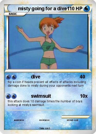 Pokemon misty going for a dive