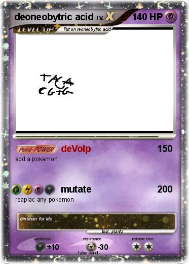 Pokemon deoneobytric acid