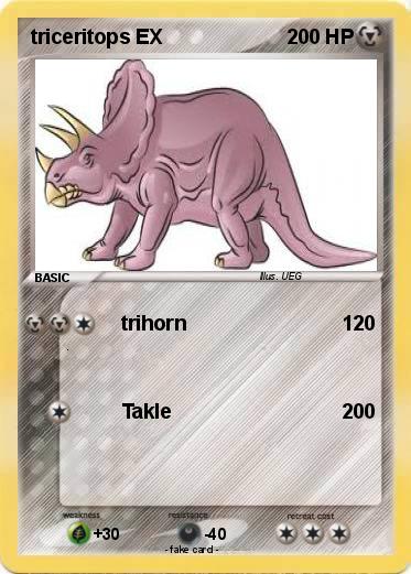 Pokemon triceritops EX