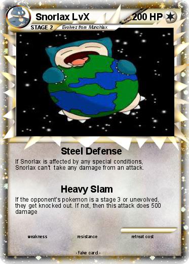Pokemon Snorlax LvX