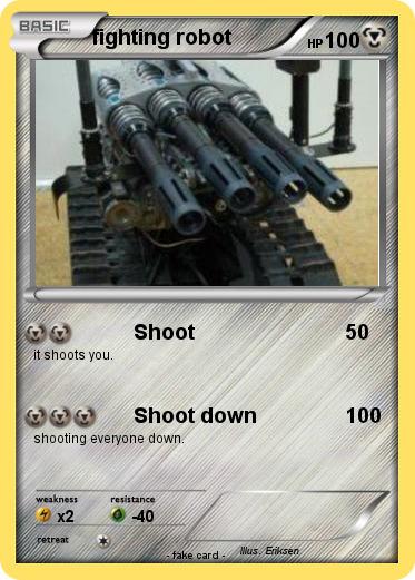 Pokemon fighting robot