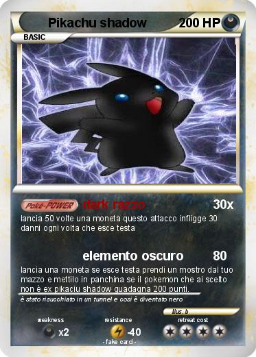 Pokemon Pikachu shadow