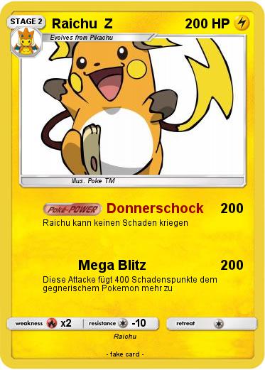 Pokemon Raichu  Z