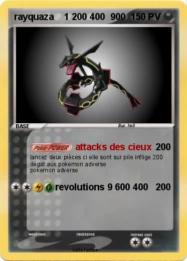 Pokemon rayquaza    1 200 400  900