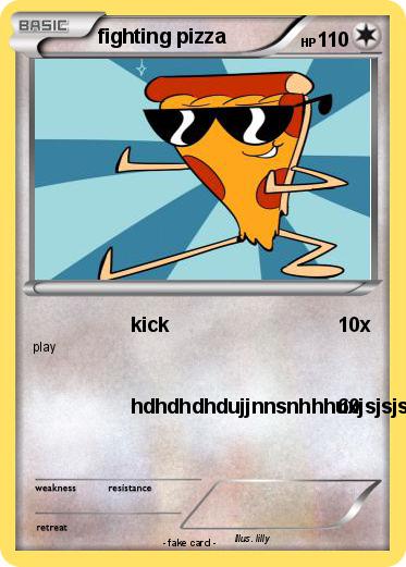 Pokemon fighting pizza