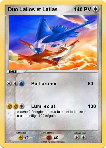 Pokemon Duo Latios et Latias 