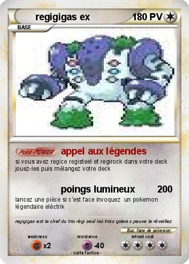 Pokemon regigigas ex