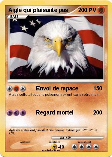 Pokemon Aigle qui plaisante pas