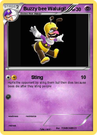 Pokemon Buzzy bee Waluigi!