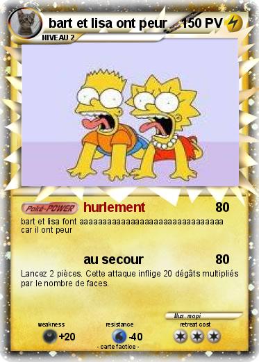 Pokemon bart et lisa ont peur