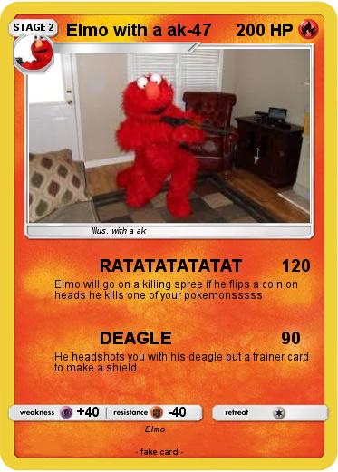 Pokemon Elmo with a ak-47