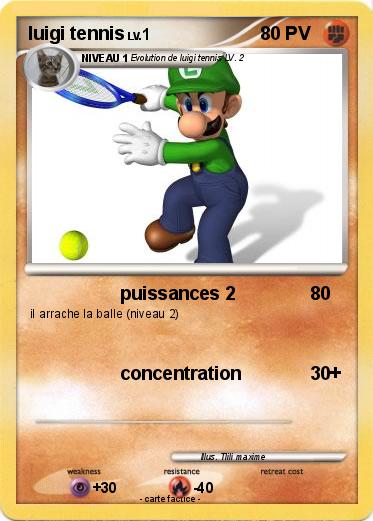 Pokemon luigi tennis
