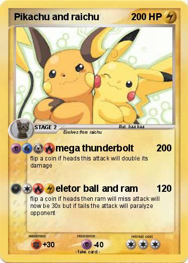 Pokemon Pikachu and raichu