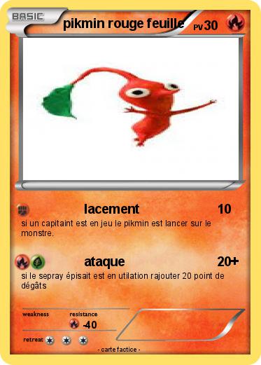 Pokemon pikmin rouge feuille