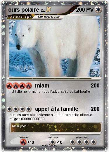 Pok mon Ours Polaire 19 19 Miam Ma Carte Pok mon