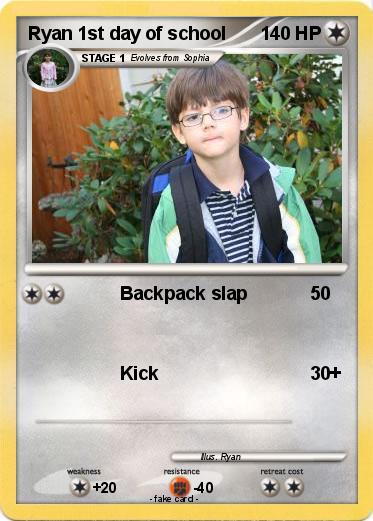 Pokemon Ryan 1st day of school