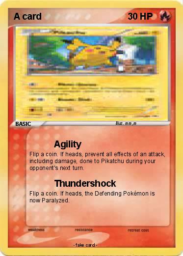 Pokemon A card