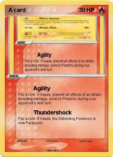 Pokemon A card