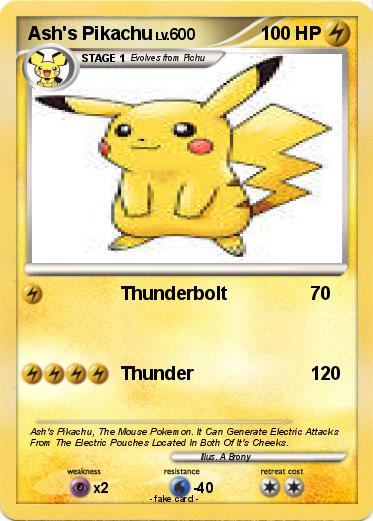 Pokemon Ash's Pikachu