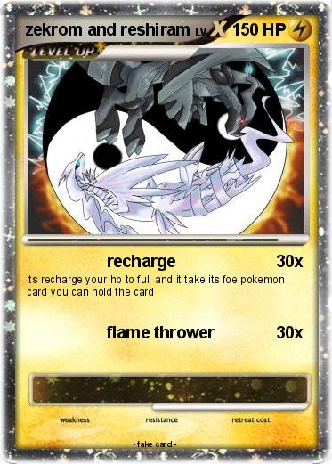 Pokemon zekrom and reshiram