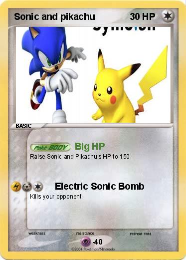 Pokemon Sonic and pikachu