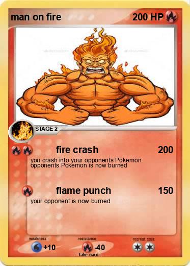Pokemon man on fire