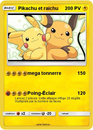 Pokemon Pikachu et raichu