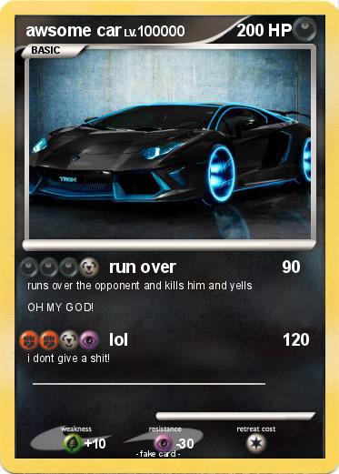 Pokemon awsome car