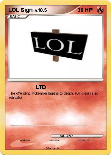 Pokemon LOL Sign