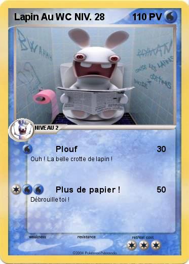 Pokemon Lapin Au WC NIV. 28