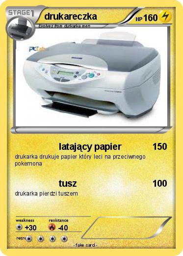 Pokemon drukareczka