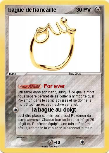 Pokemon bague de fiancaille